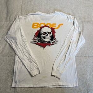 2016 Powell Peralta BONES RIPPER Skateboard Long Sleeve T Shirt Mens L Vintage